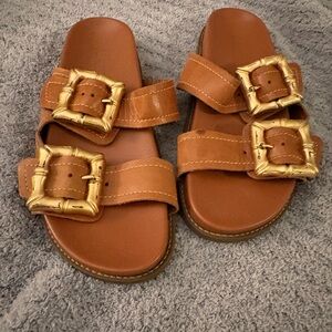 Schutz Enola Sporty Leather Sandals Women's Size 7.5